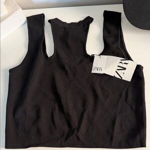 Zara Black Crop Top for Women